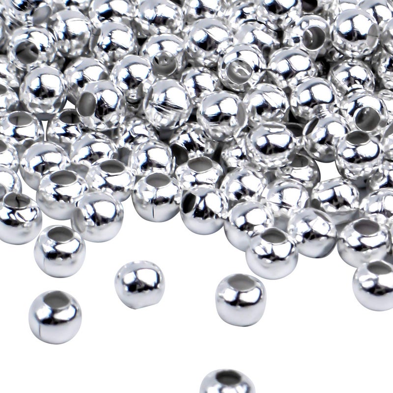 Aylifu Crimp Beads 3mm, 1000 Pieces Stopper Beads Metal Bead Spacers for DIY Bracelet Jewelry Making, Silver - Image 5